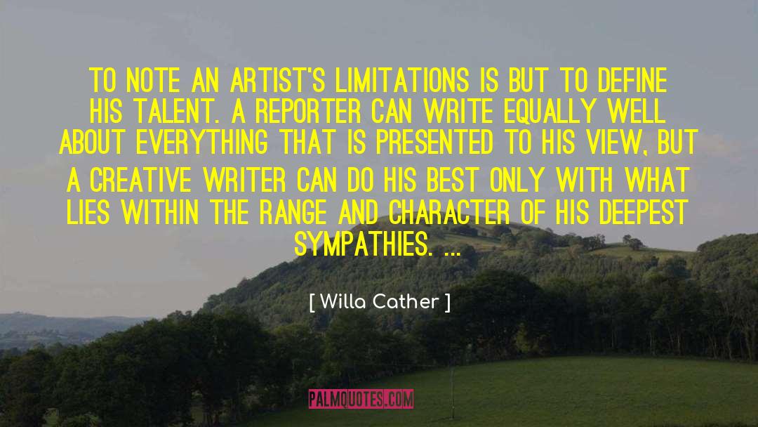 Best Character quotes by Willa Cather