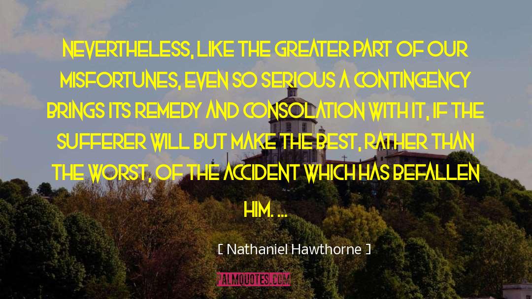 Best Consolation quotes by Nathaniel Hawthorne