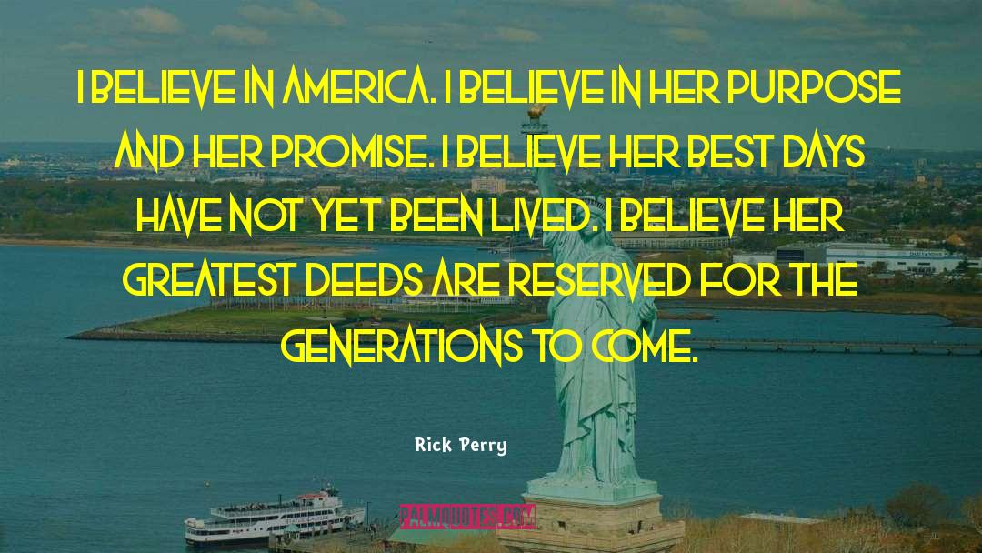 Best Days quotes by Rick Perry