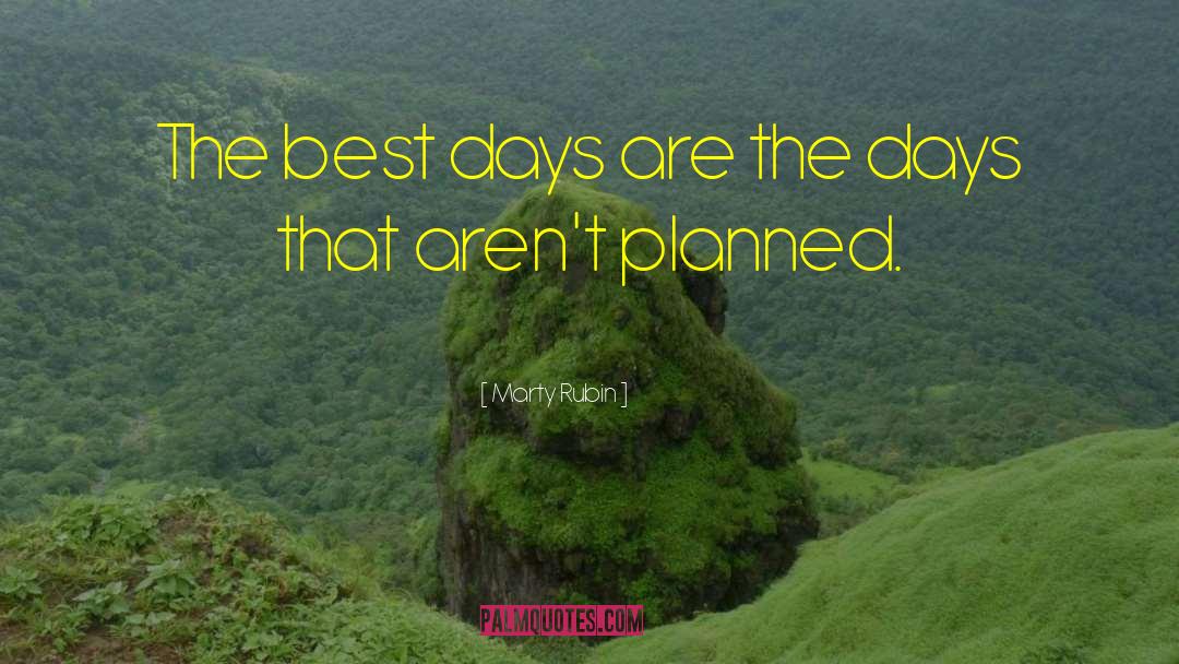 Best Days quotes by Marty Rubin