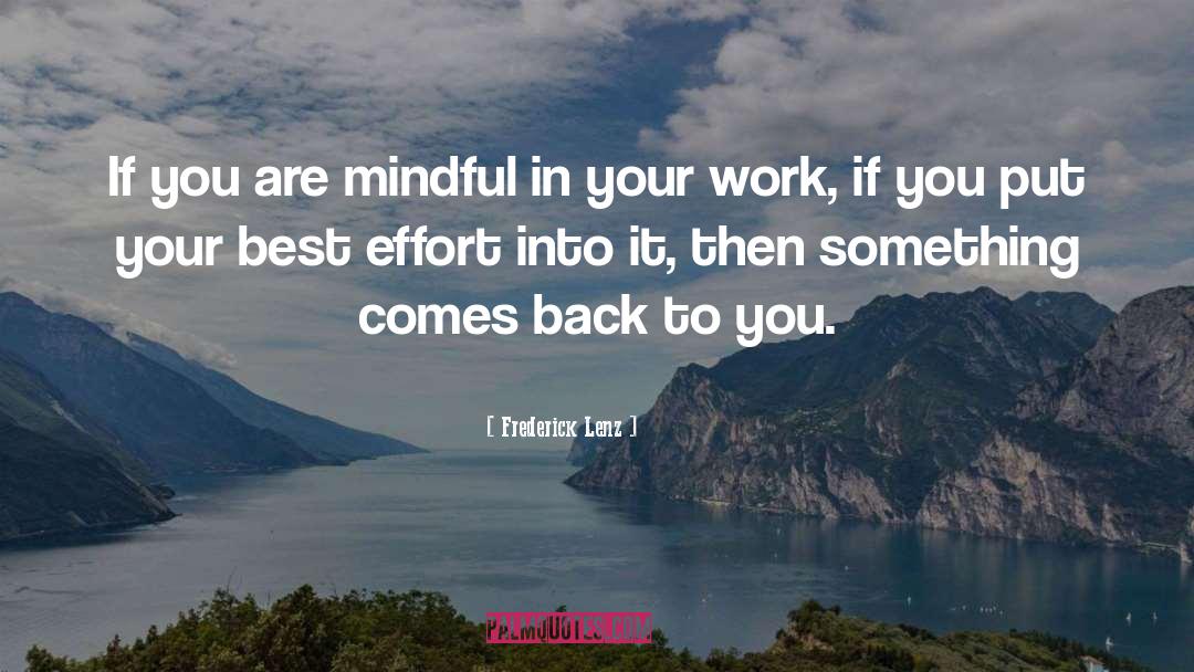 Best Effort quotes by Frederick Lenz