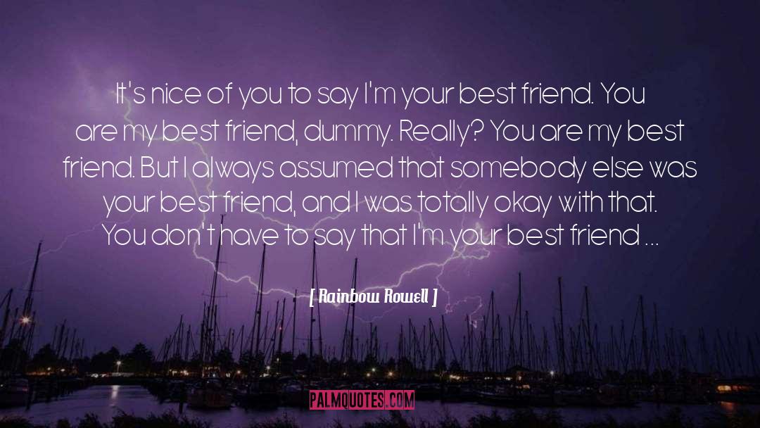 Best Friend Pampering quotes by Rainbow Rowell