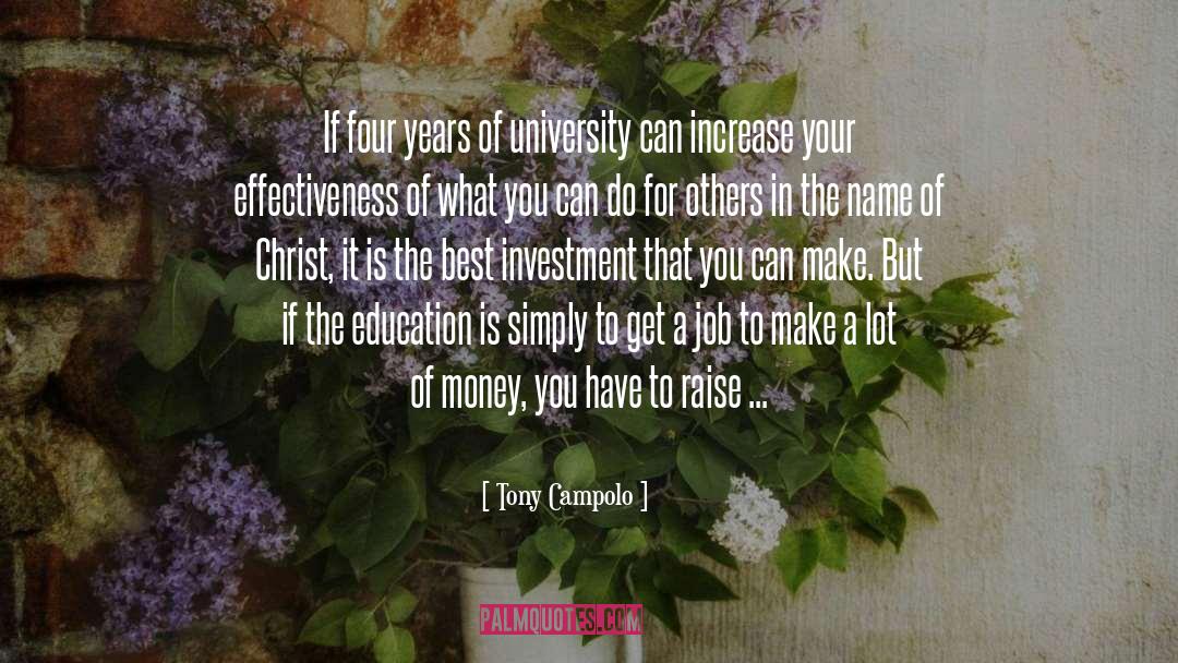 Best Investment quotes by Tony Campolo