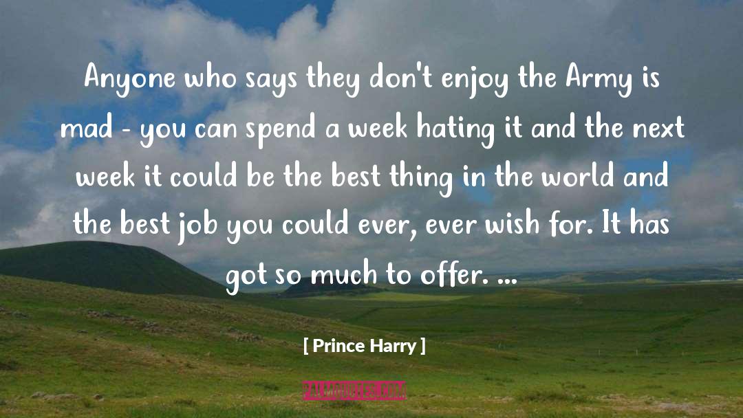 Best Job quotes by Prince Harry