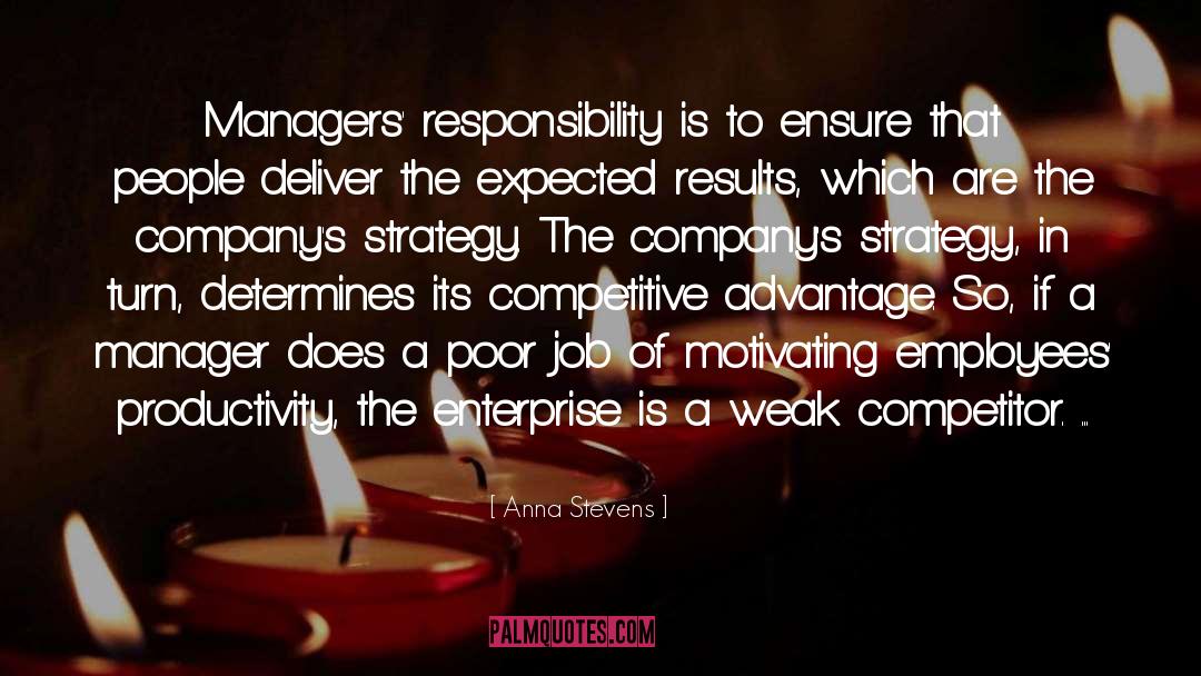 Best Manager quotes by Anna Stevens