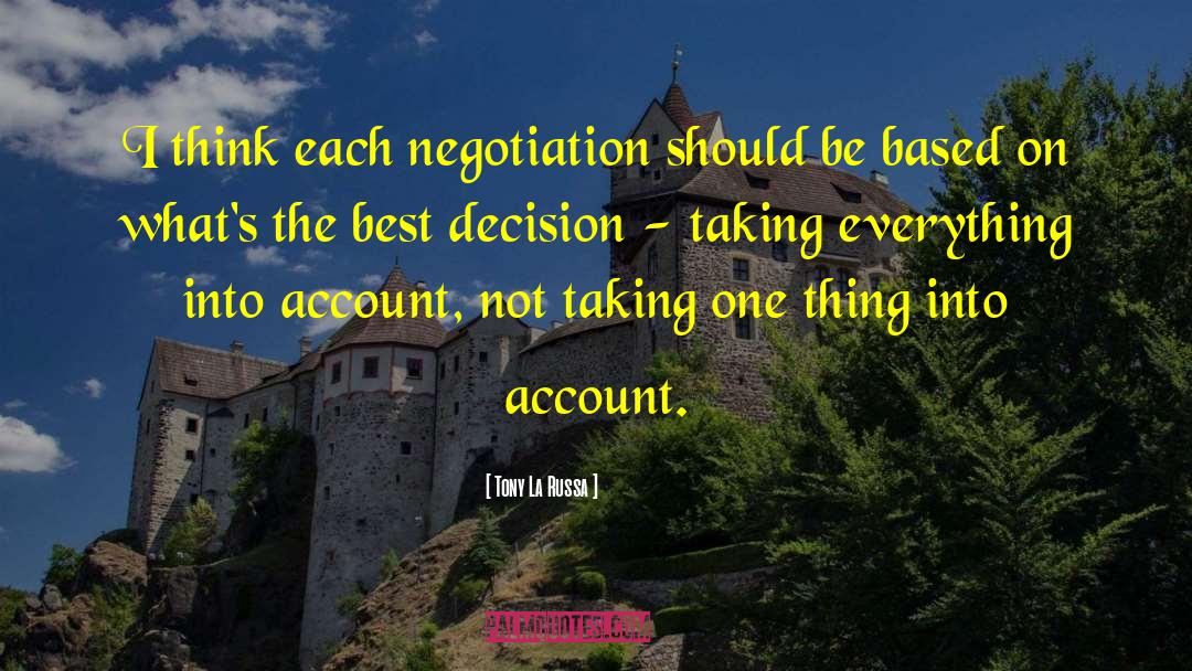 Best Negotiation quotes by Tony La Russa
