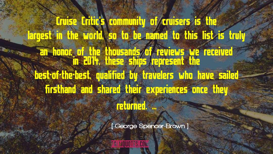 Best Of The Best quotes by George Spencer-Brown