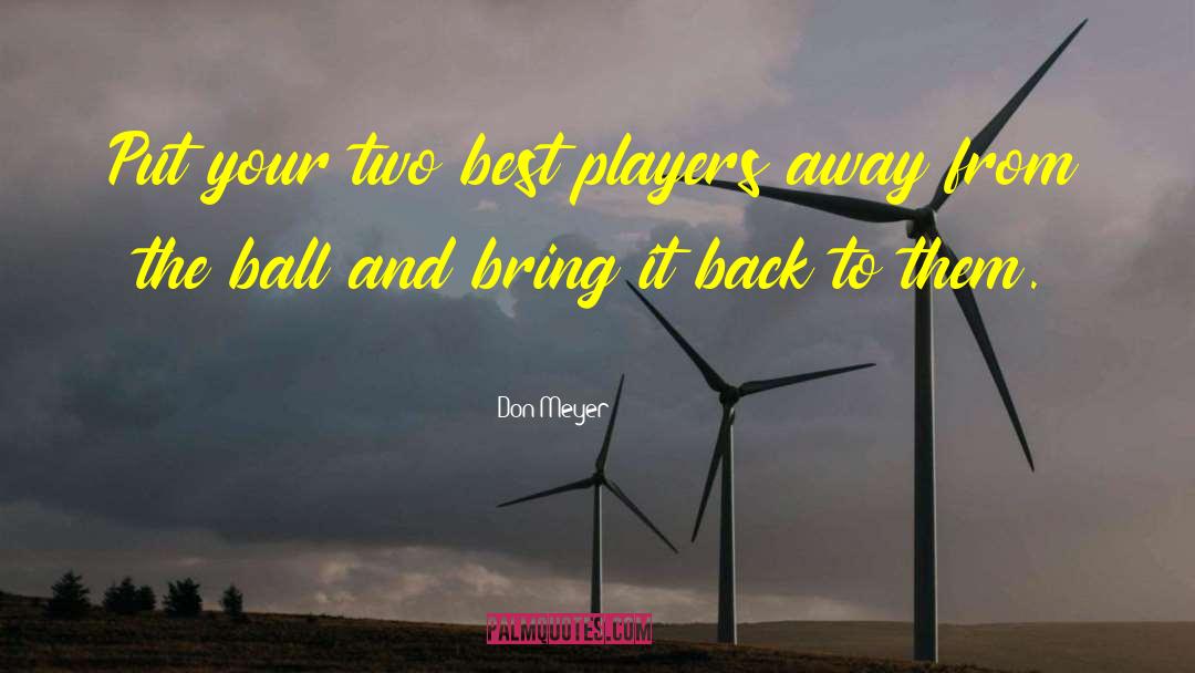 Best Players quotes by Don Meyer