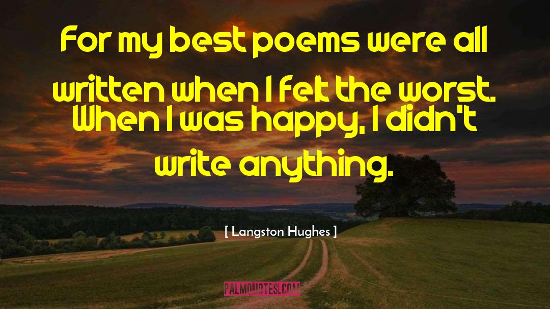 Best Poem quotes by Langston Hughes