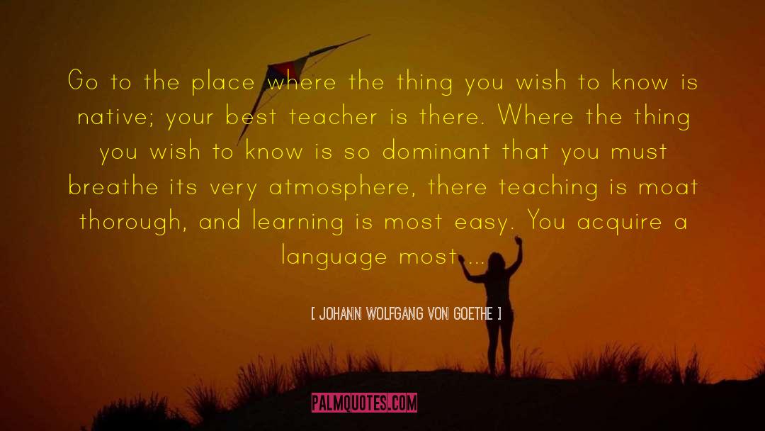 Best Teacher quotes by Johann Wolfgang Von Goethe