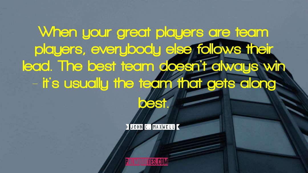 Best Team quotes by John C. Maxwell