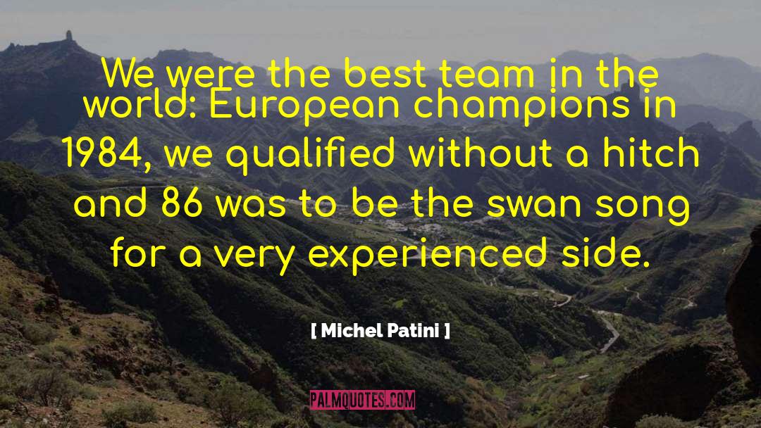 Best Team quotes by Michel Patini