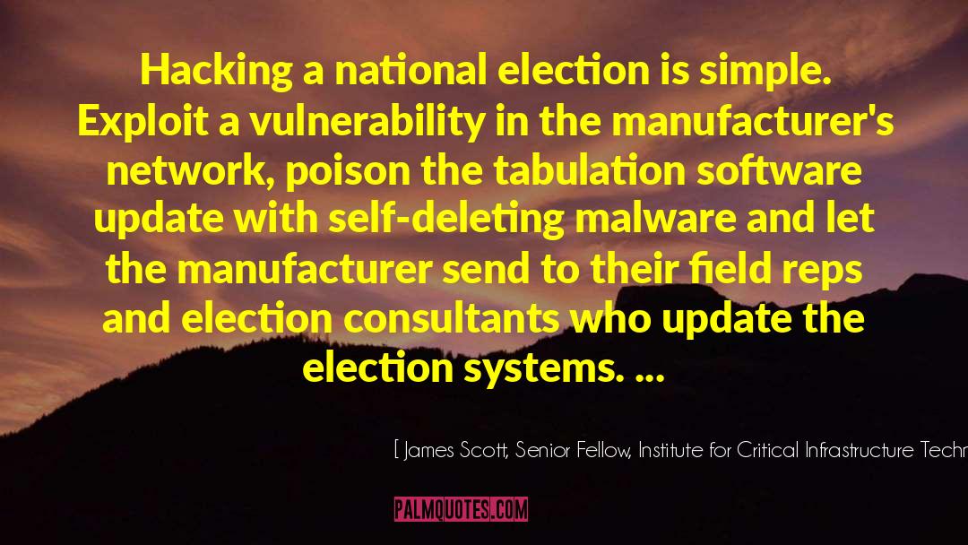 Best Technology quotes by James Scott, Senior Fellow, Institute For Critical Infrastructure Technology