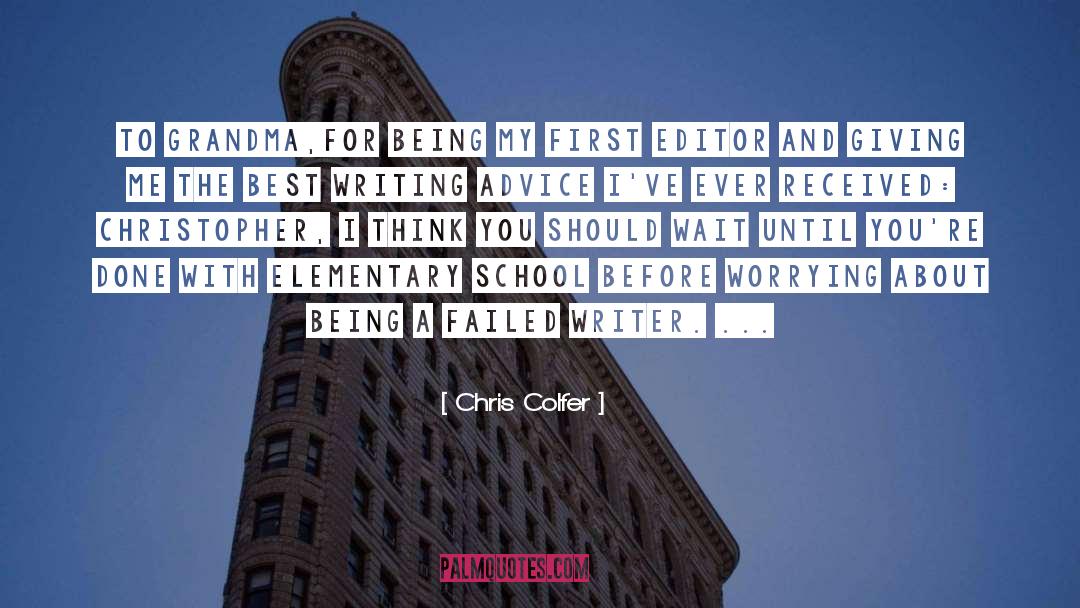 Best Writing quotes by Chris Colfer