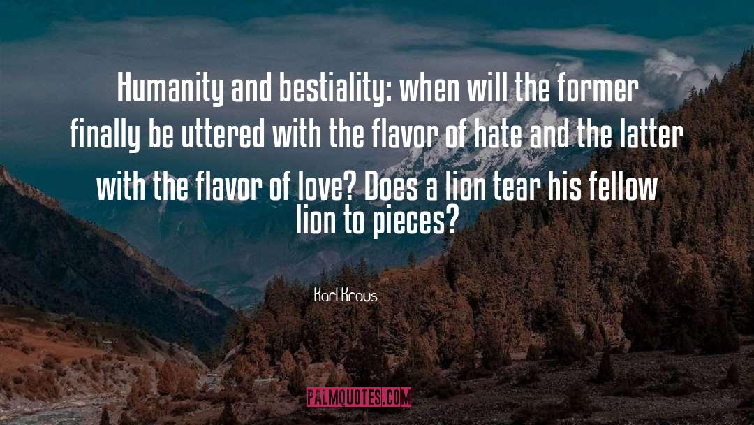 Bestiality quotes by Karl Kraus