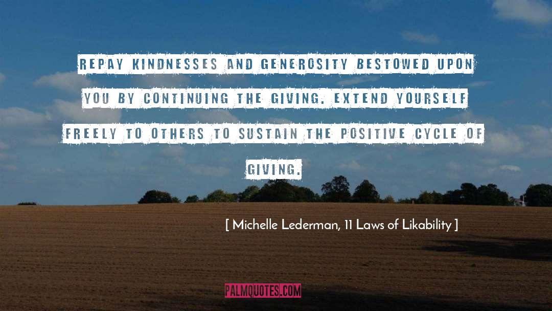 Bestowed quotes by Michelle Lederman, 11 Laws Of Likability