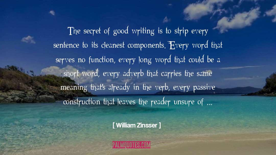 Besuchen Verb quotes by William Zinsser