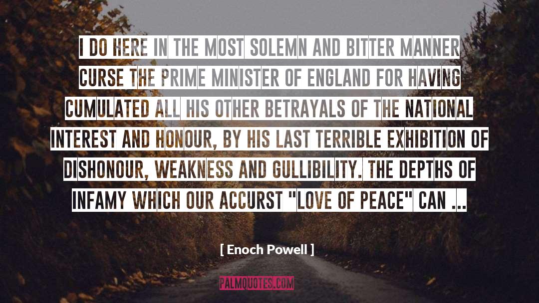 Betrayal quotes by Enoch Powell