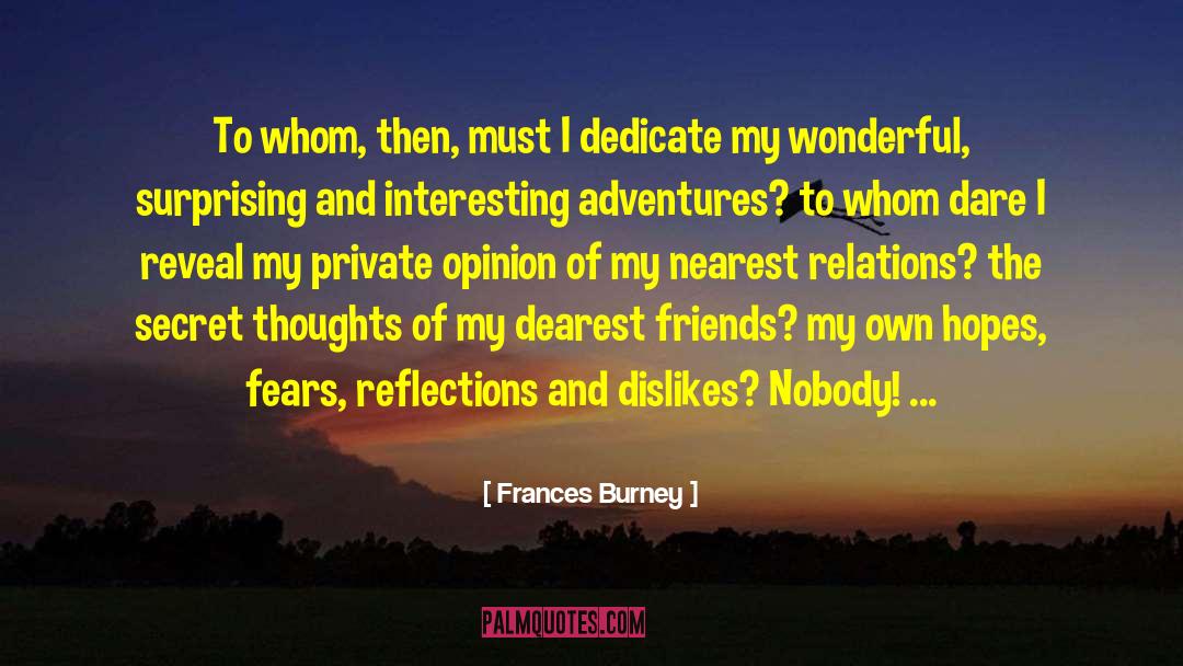 Betraying Friends quotes by Frances Burney