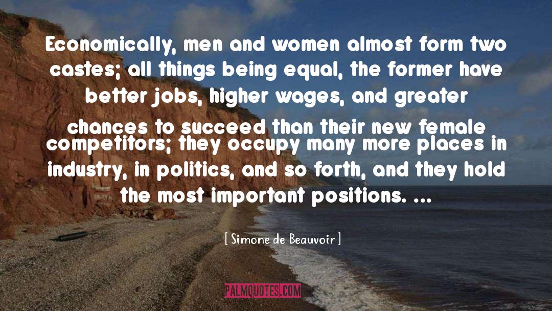 Better Jobs quotes by Simone De Beauvoir