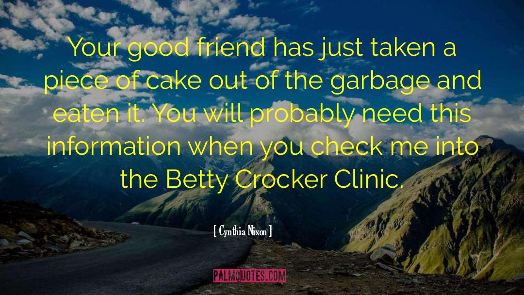 Betty Crocker quotes by Cynthia Nixon