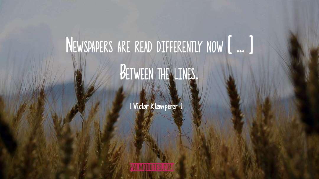 Between The Lines quotes by Victor Klemperer