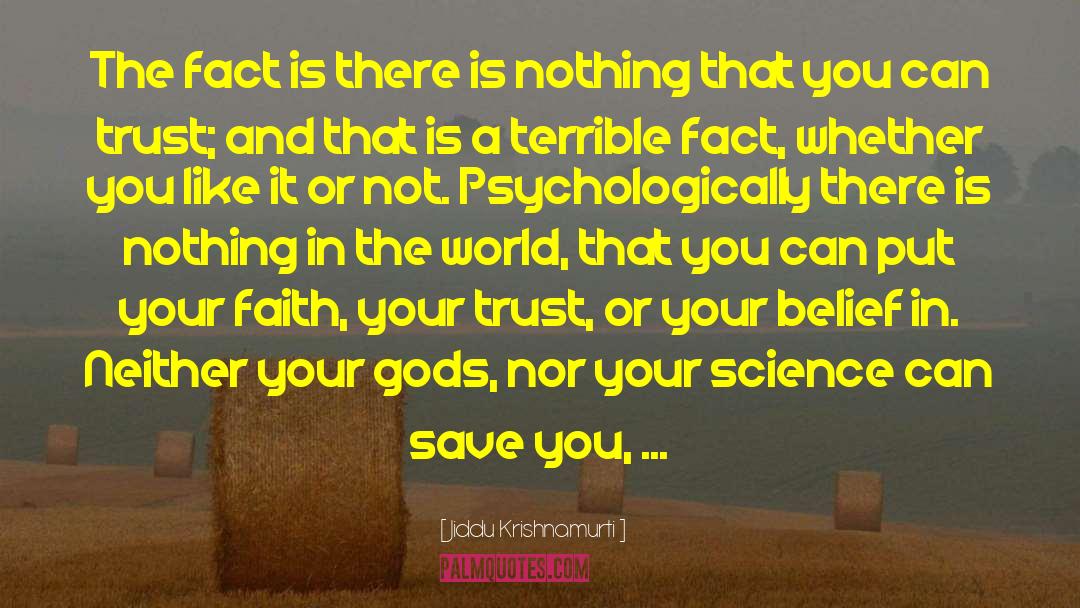 Beyond Belief Fact Or Fiction quotes by Jiddu Krishnamurti