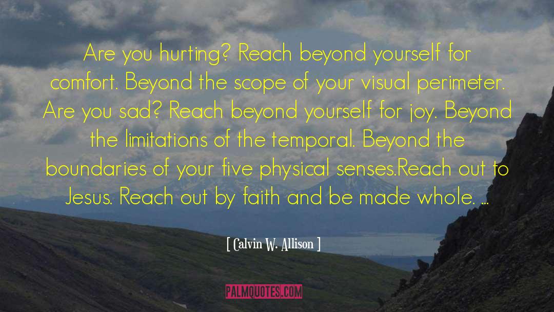 Beyond Your Comfort Zone quotes by Calvin W. Allison