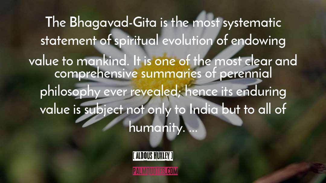 Bhagavad Gita quotes by Aldous Huxley