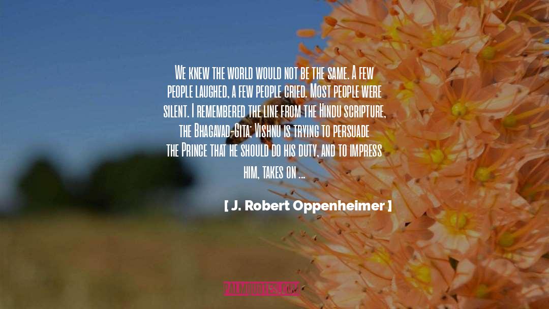 Bhagavad Gita quotes by J. Robert Oppenheimer