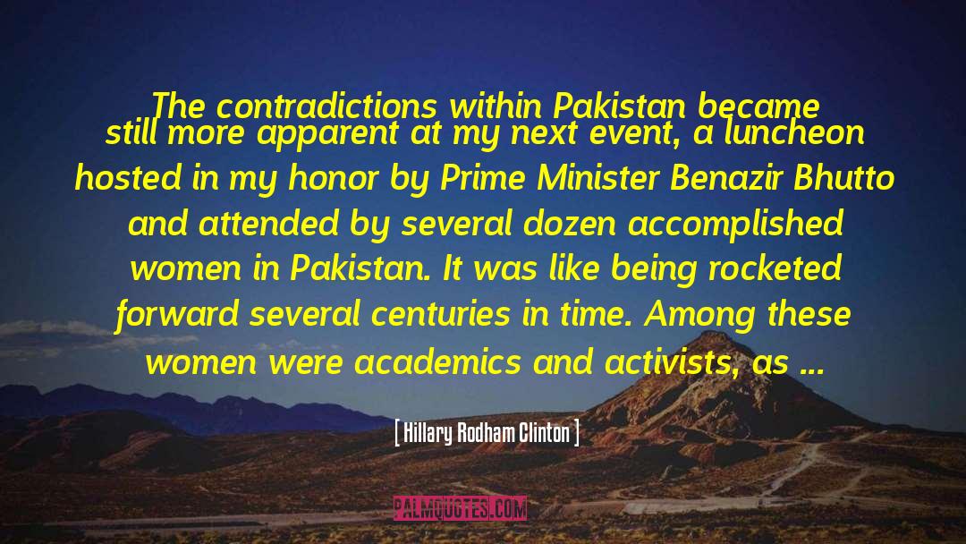 Bhutto quotes by Hillary Rodham Clinton