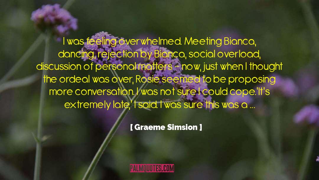 Bianca quotes by Graeme Simsion