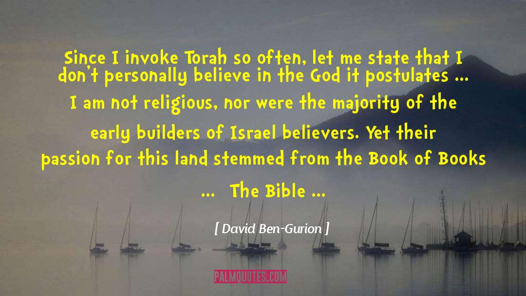 Bible Hellfire quotes by David Ben-Gurion