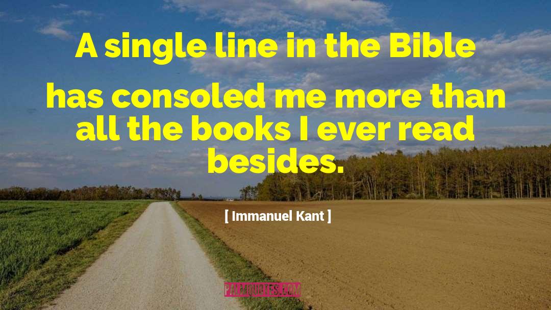 Bible Reading quotes by Immanuel Kant