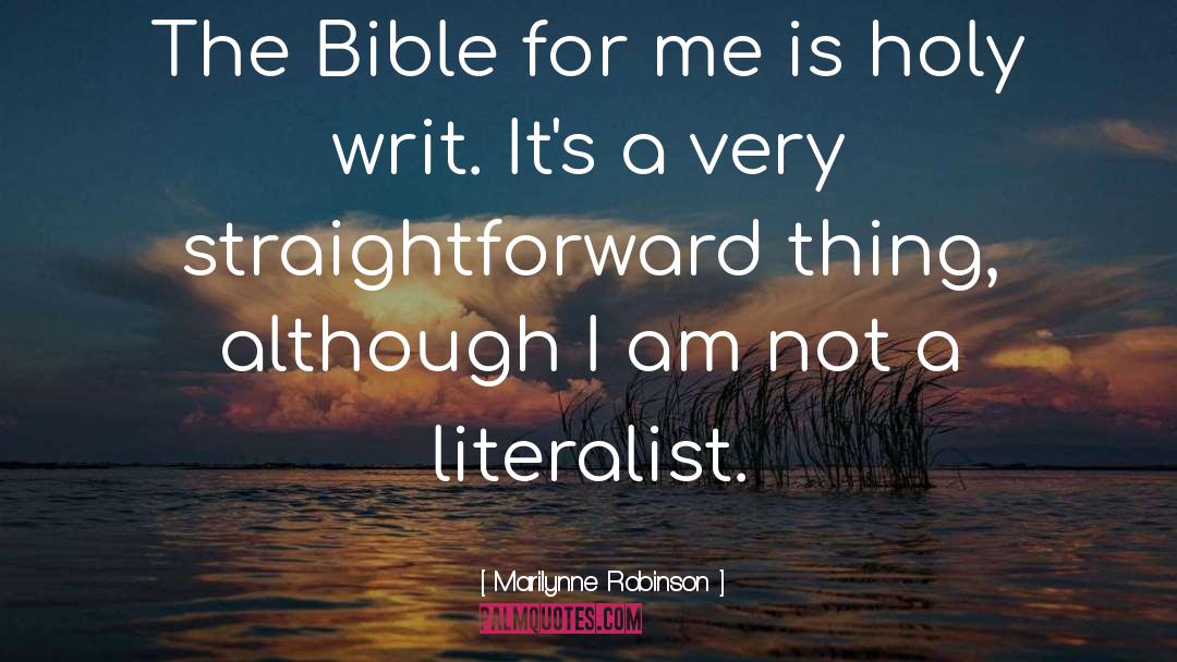 Bible Slander quotes by Marilynne Robinson