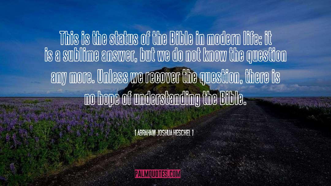 Bible Slander quotes by Abraham Joshua Heschel