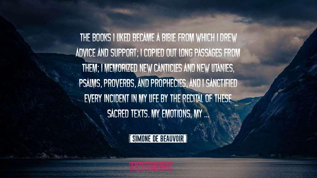Bible Small quotes by Simone De Beauvoir