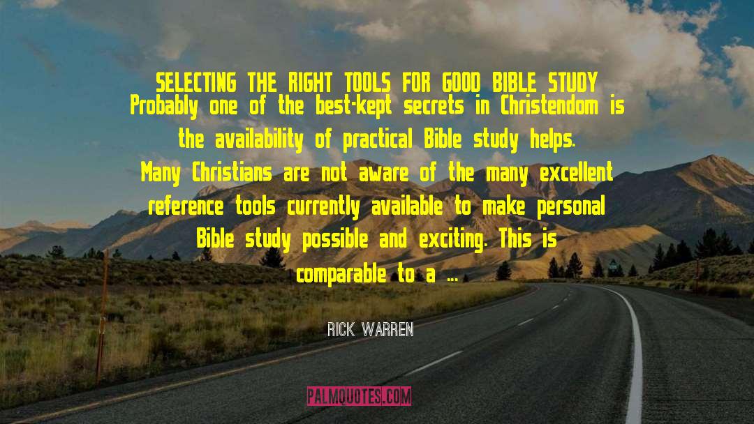 Bible Study quotes by Rick Warren