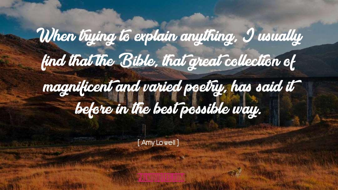 Bible Tragedies quotes by Amy Lowell