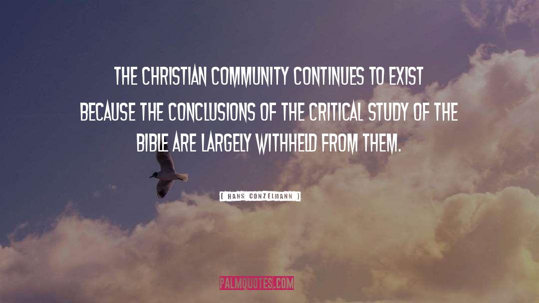 Biblical Community quotes by Hans Conzelmann