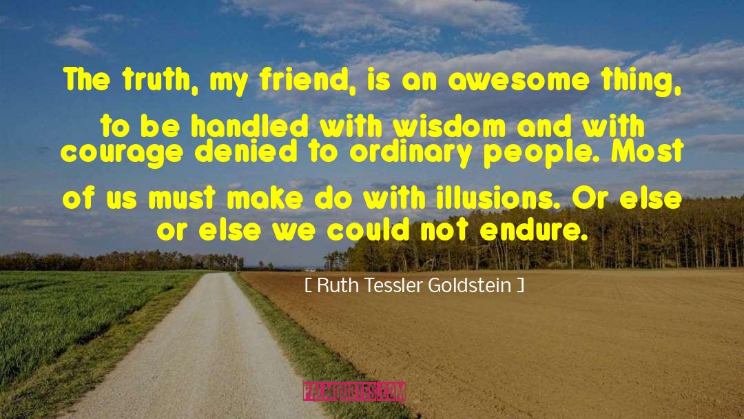 Biblical Truth quotes by Ruth Tessler Goldstein