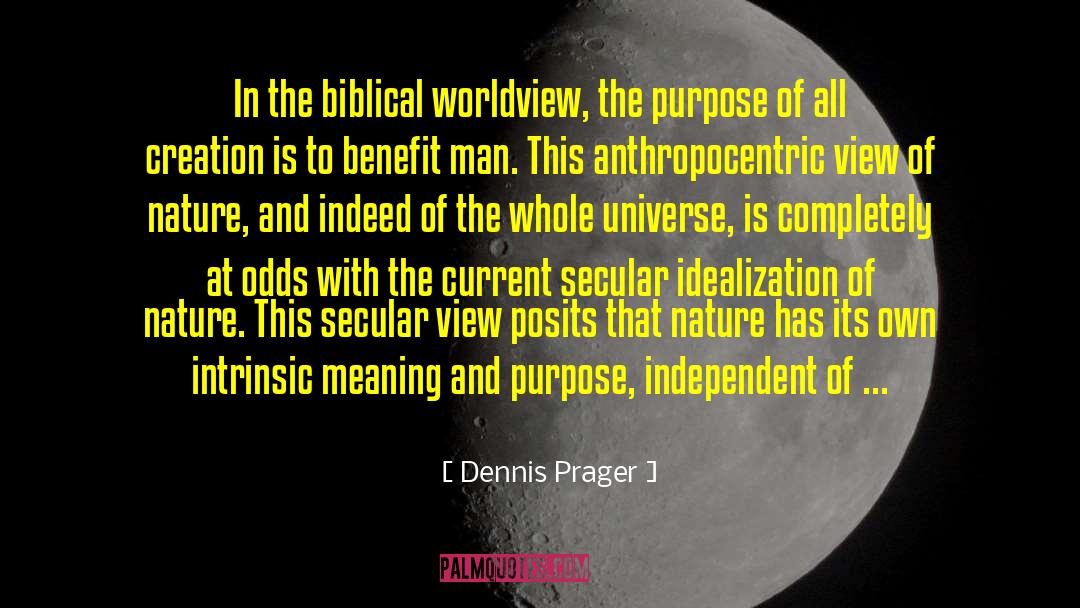 Biblical Worldview quotes by Dennis Prager