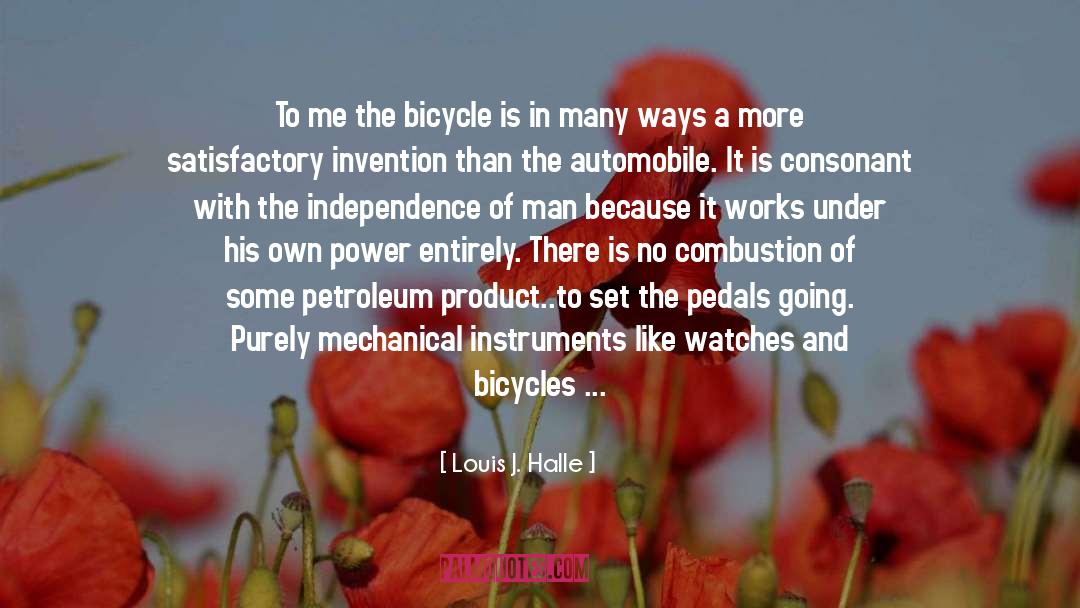 Bicycles quotes by Louis J. Halle