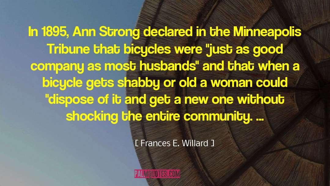 Bicycling quotes by Frances E. Willard