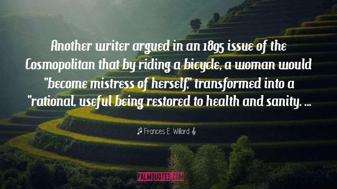 Bicycling quotes by Frances E. Willard