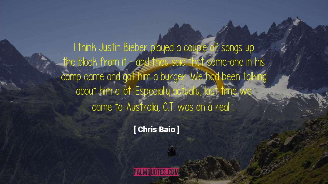 Bieber quotes by Chris Baio