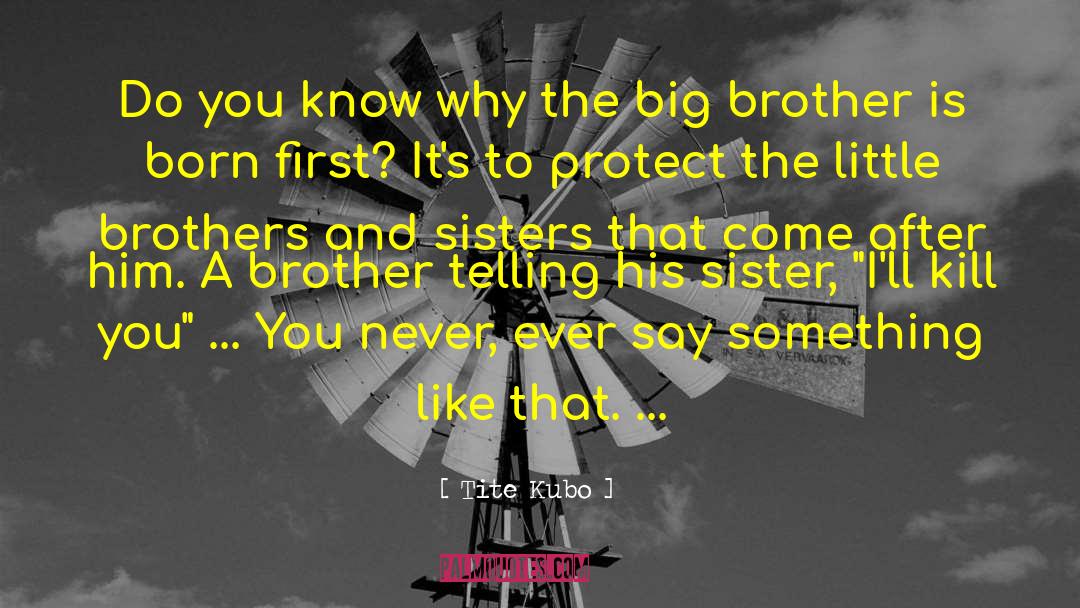 Big Brother And Little Sister Bond quotes by Tite Kubo