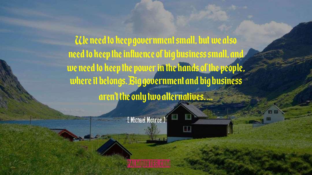 Big Government quotes by Michael Monroe