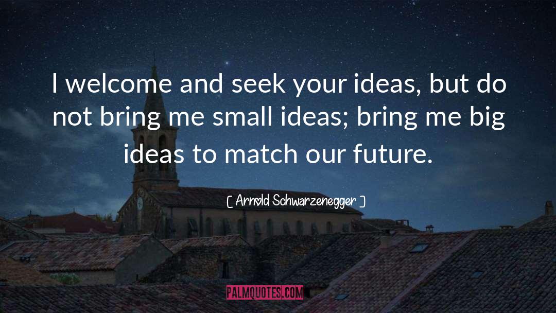 Big Ideas quotes by Arnold Schwarzenegger
