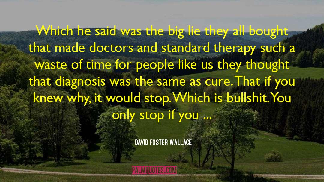 Big Lie quotes by David Foster Wallace